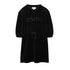 Sonia Rykiel Black Logo 3/4 Sleeve Dress