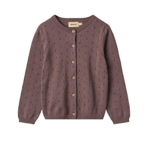 Wheat Plum Knit Maia Cardigan
