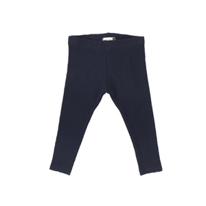 Lil Legs Navy Basic Ribbed Leggings