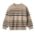 Wheat Sand Black Stripe Flores Knit Pullover