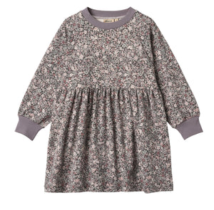 Wheat Purple Stone Flowers Dorthea Jersey Dress