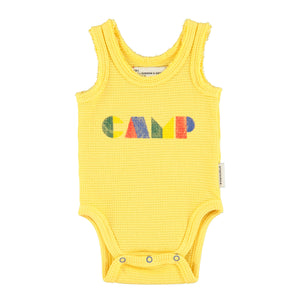 Piupiuchick Yellow w/ Camp Print Romper