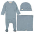 Marmar Blue Dove Rubello 3Pc Set (Footie+Hat Blanket)