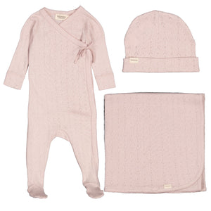 Marmar Faded Rose Rubetta 3Pc Set (Footie+Hat Blanket)