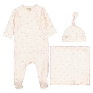 Marmar Anemone Rubetta 3Pc Set (Footie + Hat + Blanket)