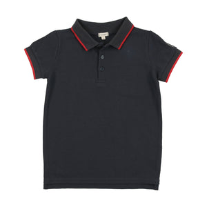 Lil Legs Analogie Off Navy Short Sleeve Polo