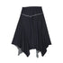 Urban Edge Navy Denim Uneven Skirt