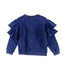 Loud Blue Flower Ruffle Sweater