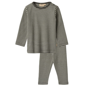 Wheat Winter Forest Stripe Stig T-Shirt & Jules Jersey Legging Set