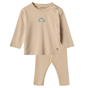 Wheat Warm Sand Ray T-Shirt & Manfred Jersey Pants Set