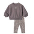 Wheat Purple Stone Eliza Embroidery Sweatshirt & Jersey Jules Legging Set