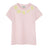 Sonia Rykiel Pale Pink Daisies Embroidery Logo Tee