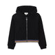 Sonia Rykiel Black Terry Towel Zip Up Hoodie