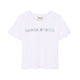 Sonia Rykiel White Rhinestones Logo SS Tee