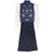 Valentina Blue Embroidered Turtleneck Vest Dress