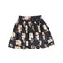 Petite Amalie Black Bouquet Print Cord Skirt