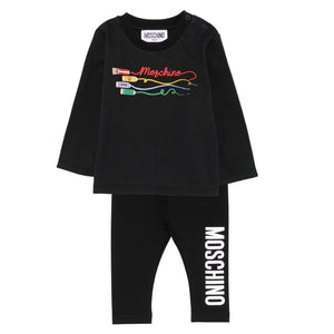 Moschino Nero/Black T-shirt & Legging Set