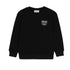 Moschino Black Rubber Logo Patch Waffle Sweatshirt