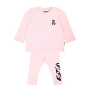 Moschino Sugar Rose Smile Bear Patch Baby Legging Set