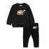 Moschino Black Bear Heart Print LS  Baby Girl Set