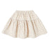 Tocoto Vintage Beige Twill Flowers Flared Skirt