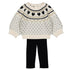 Louis Louise Cream Elia Sweater & Black Legging Set