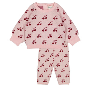 Louis Louise Pink/Burgundy Elia Sweater & Sourire Legging Set