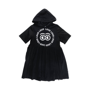 Loud Black Hood Spiagga Dress