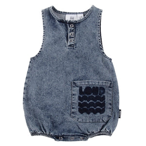 Loud Mid Blue/Stone Wash Tuffo Romper