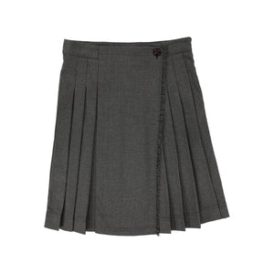 Lil Legs Grey Houndstooth Kilt Skirt