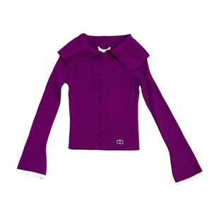 Twinset Purple Button Sweater