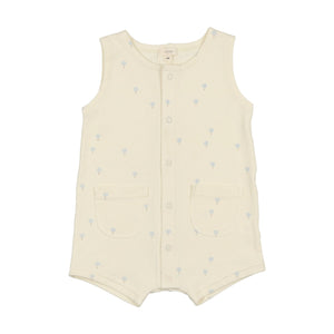 Lilette Cream/Blue All Over Hot Air Balloon Romper