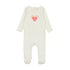 Lilette Winter White Big Graphic Heart Footie