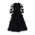 Petite Amalie Black Tulle Pleated Frill Dress