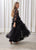 Petite Amalie Black Tulle Pleated Frill Dress