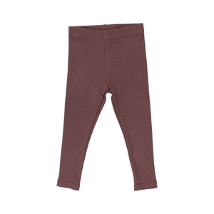 Lil Legs Dusty Plum Ribbed Leggings