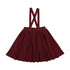 Lil Legs Burgundy Ribbed Suspender Jumper