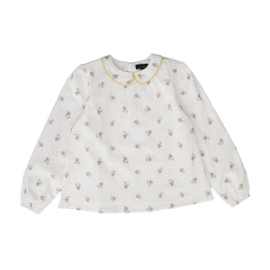 Bamboo Small Floral Print Long Sleeve Top