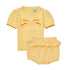 Fub Vanilla Baby Bow Tee & Ruffle Shorts Set