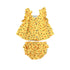 Piupiuchick Yellow Flowers Sleeveless Blouse & Bloomer Set