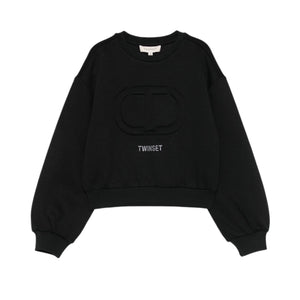 Twinset Black Logo Sweatshirt
