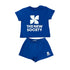 The New Society Cobalto Mykonos Baby Tee & Short Set