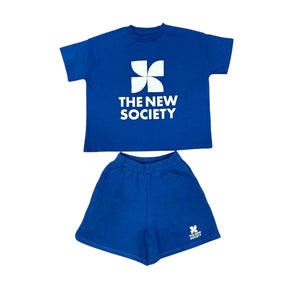 The New Society Cobalto Toddler Mykonos T-Shirt & Bermuda Set