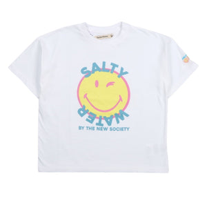 The New Society White Smiley Salty Water T-Shirt (Copy)