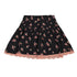 Deux Par Deux Small Flowers on Black Printed Flare Skirt