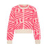 AO76 Fluo Pink Jess C-Neck Jacquard Sweater