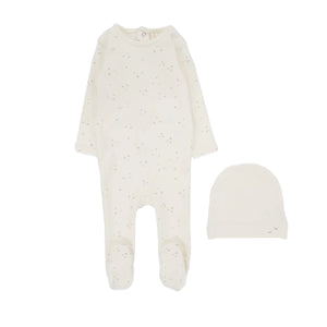 Lilette Cream Bird Footie Set