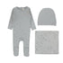 Lilette Powder Blue Bird 3Pc Set (Footie+Hat+Blanket)