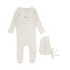 Lilette Cream/Branch Striped Pointelle Footie Set