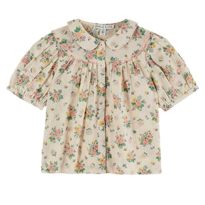 *PO* Emile et Ida Printemps Rose Imprimee Blouse